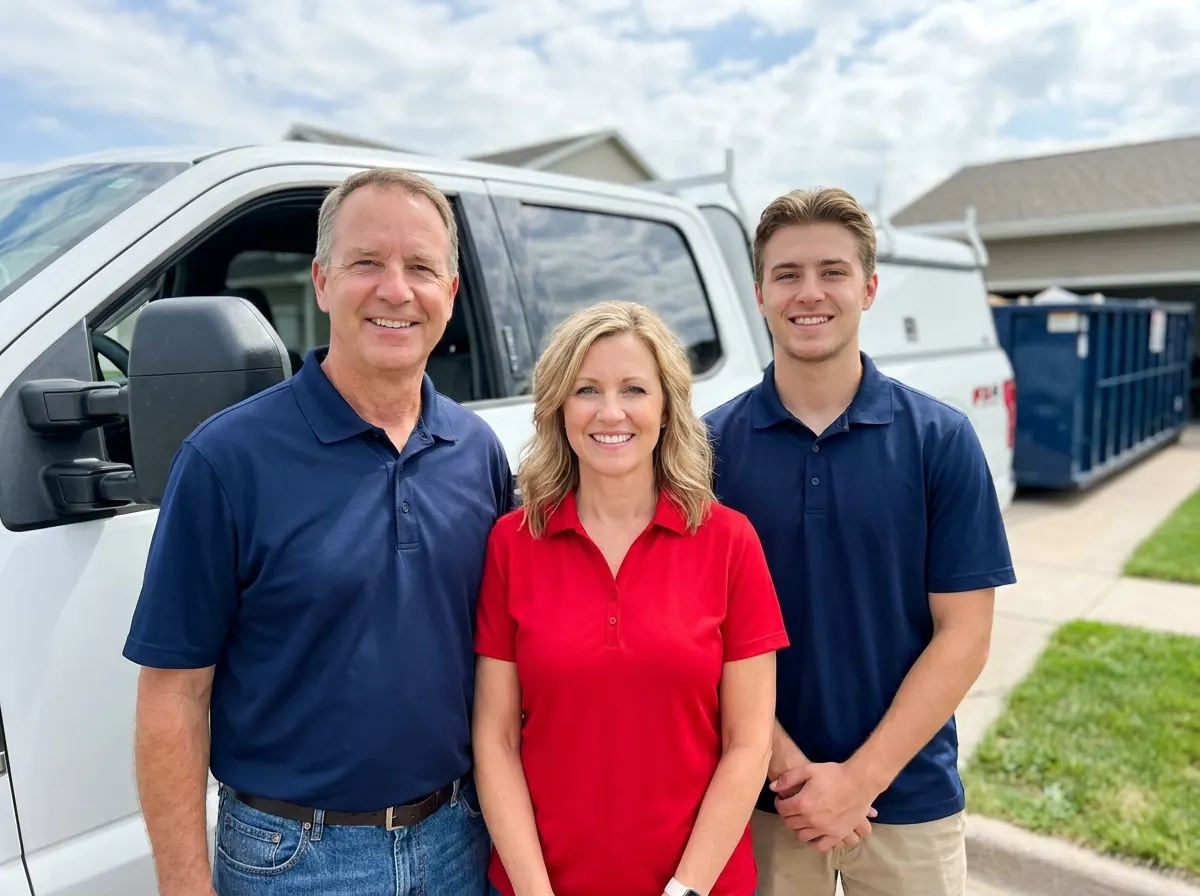 Snap Dumpster Rental dumpster rental team in Sioux Falls, SD